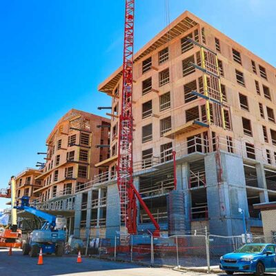 Commercial building being built