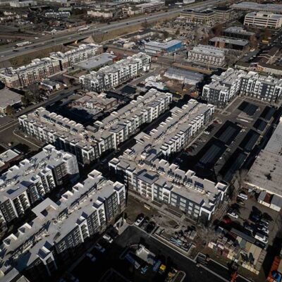 Arial view of The Village at North Station